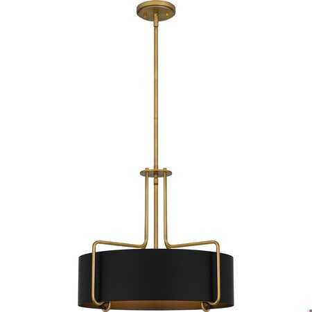 Quoizel Hanley 4-Light Aged Brass Pendant QP5596AB